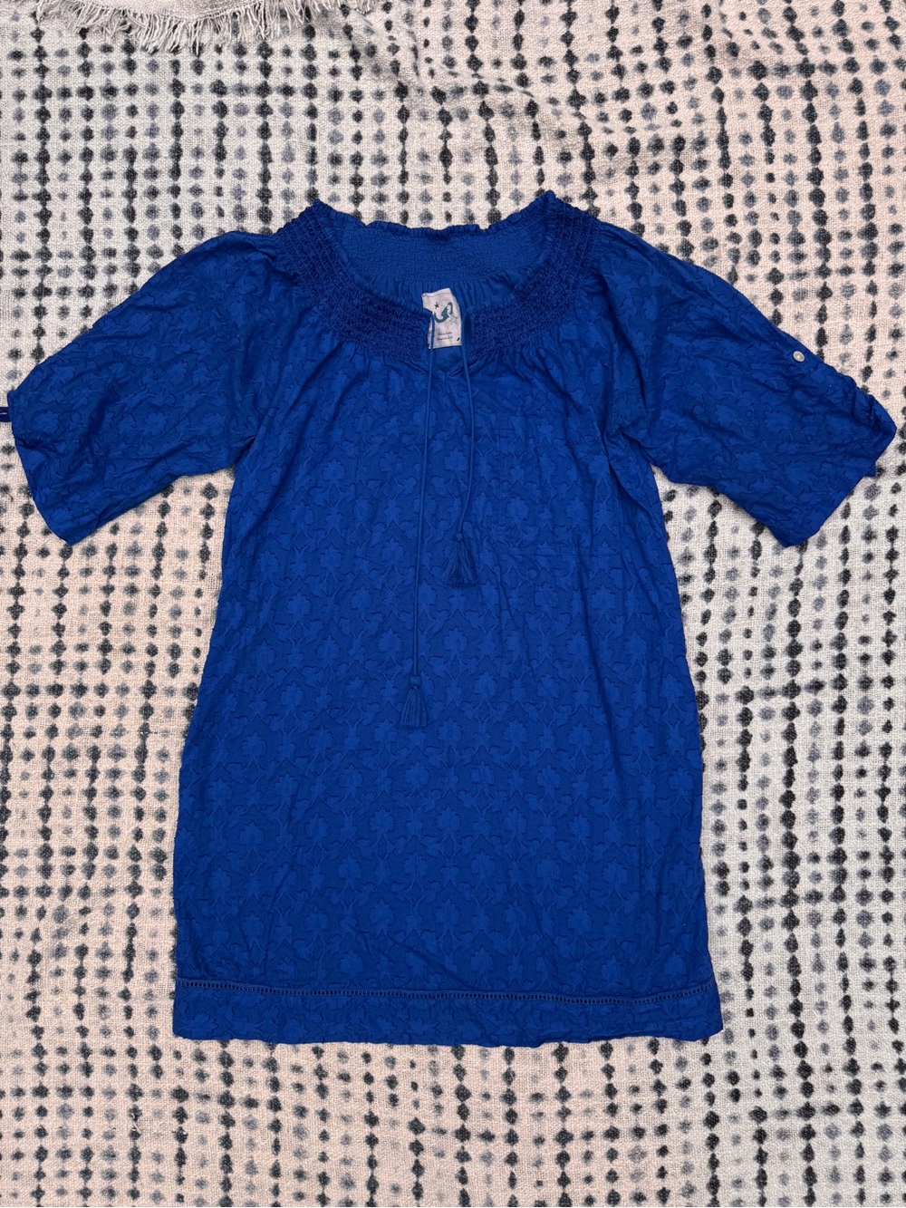 Anthropologie Royal Blue Mini Dress